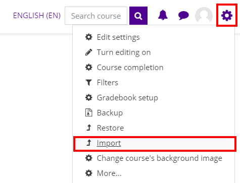 Import content