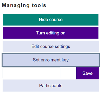 Set enrolment key